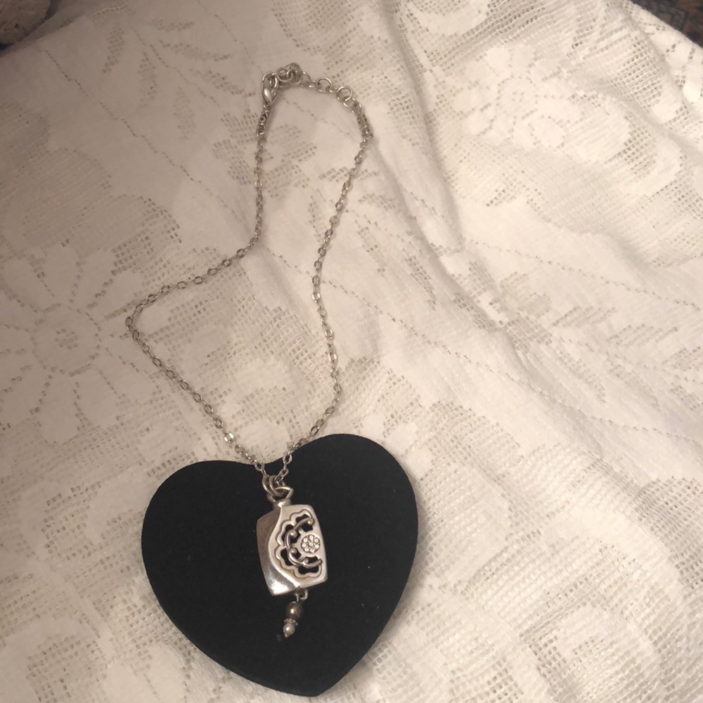 Brighton necklace with rhinestones and pearls